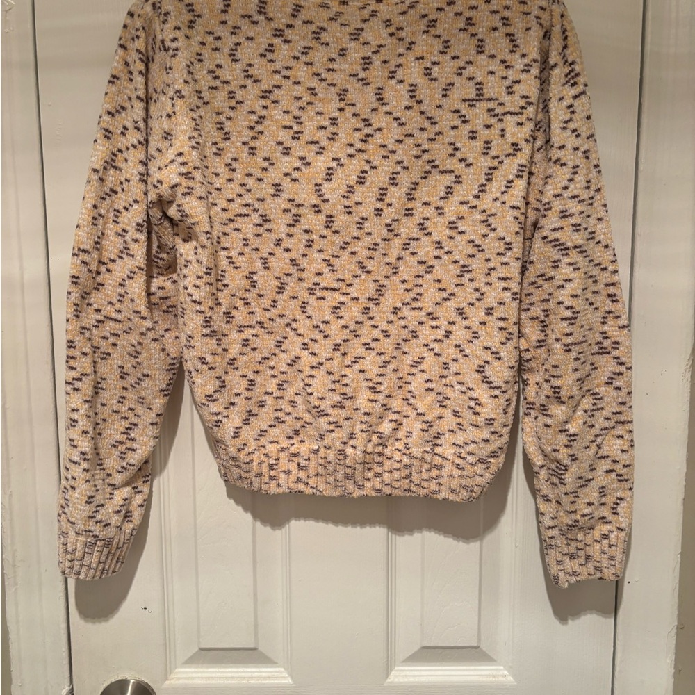 Victoria Emerson Cream and Purple Speckled Sweater